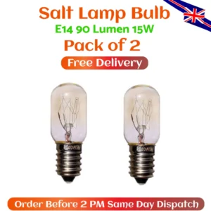 Himalayan Salt Lamp Bulb use for Oven Fridge E14 Warm White 90 Lumen 15W